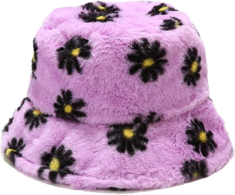 Women's Winter Faux Fur Fuzzy Warm Bucket Hat